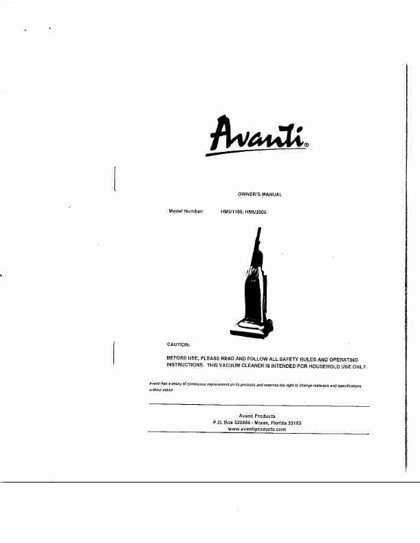 Avanti Vacuum Cleaner HMU1100-page_pdf